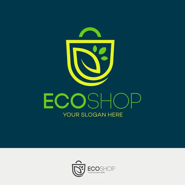 Logotipo Vetor eco shop — Vetor de Stock