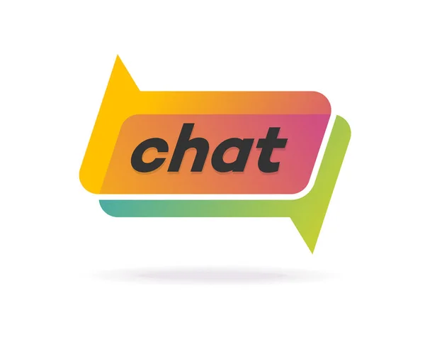 Chat logo gradient style isolated on background — ストックベクタ