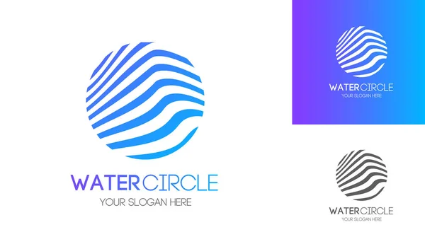 Abstrato círculo de água logotipo estilo moderno —  Vetores de Stock