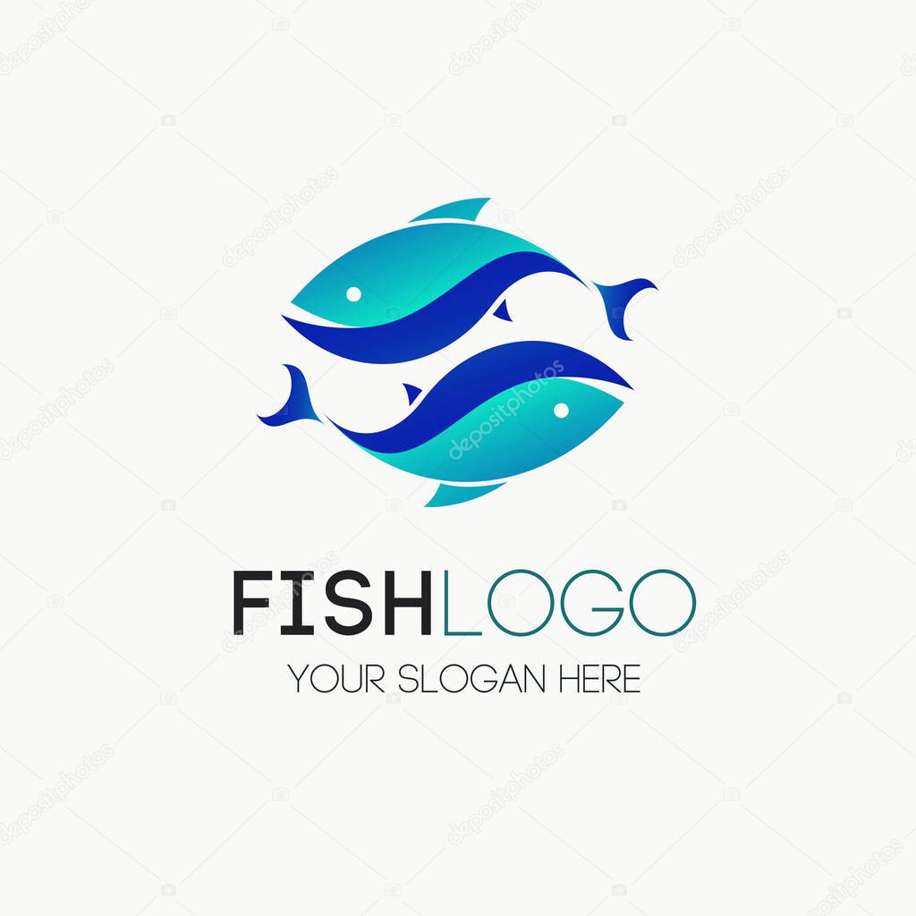 Fish logotype vector