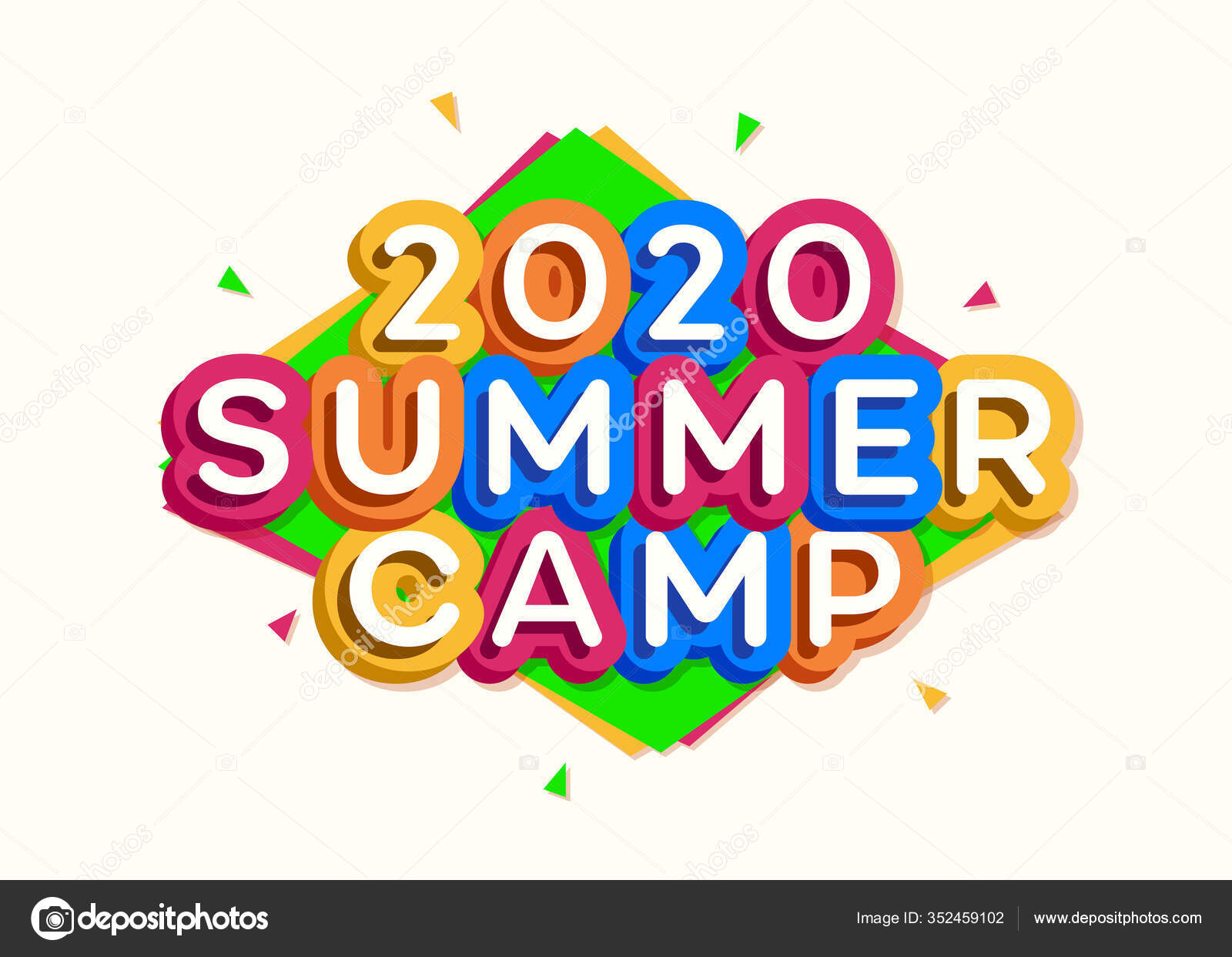 2020 Kids Summer Camp Banner Cartoon Style Vector Image By C Vi6277 Vector Stock 352459102