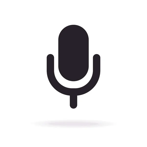 Vektorový mikrofon ikona plochý styl — Stockový vektor
