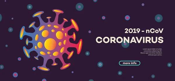 Роман-коронавирус 2019-nCoV фон — стоковый вектор