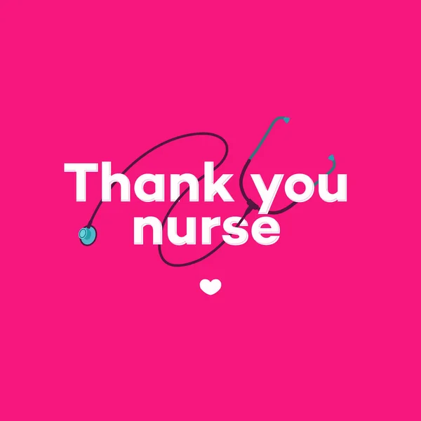 Merci infirmière - illustration de concept — Image vectorielle