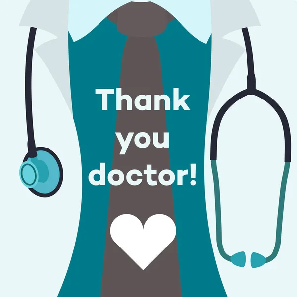 Thank you doctor - concept illustration — Stock Vector