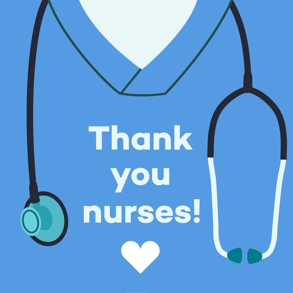 Obrigado enfermeiras - ilustração conceito — Vetor de Stock