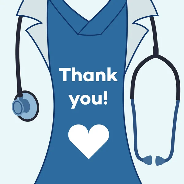 Danke an Ärzte und Krankenschwestern — Stockvektor