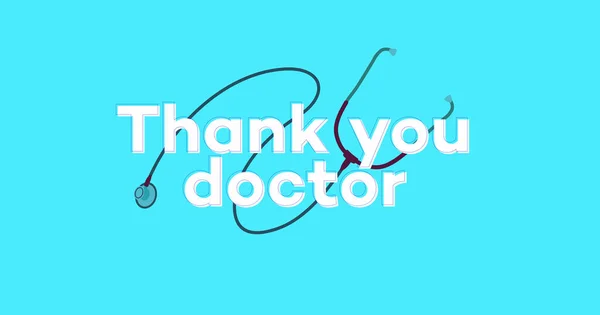 Terima kasih dokter dan perawat - Stok Vektor