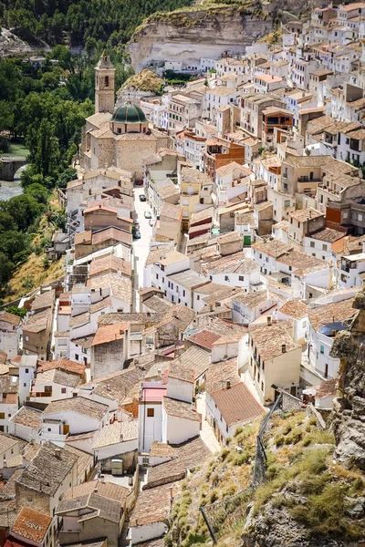 Panoramautsikt Över Staden Alcal Del Jucar Albacete — Stockfoto