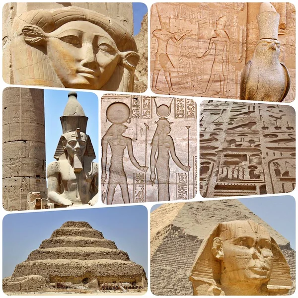Collage Bellissimo Egitto Africa — Foto Stock