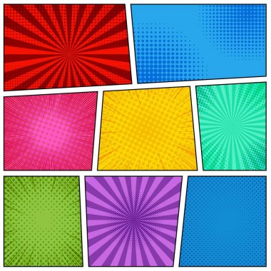 Çizgi roman sayfası boş kavramı