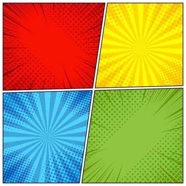 Çizgi roman sayfası arka planı