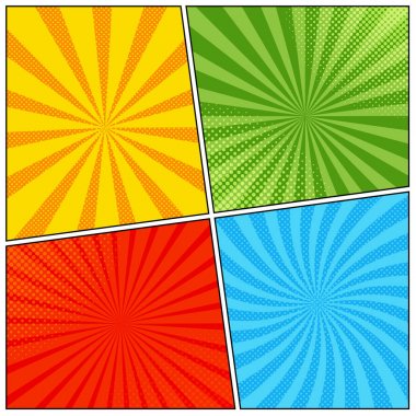 Parlak çizgi roman sayfa şablonu