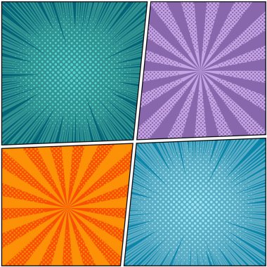 Pop Sanat kitap sayfa renkli arka plan