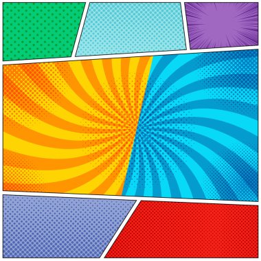 Çizgi roman sayfa renkli arka planlar ayarla