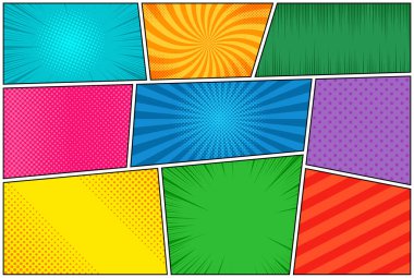 Çizgi roman sayfası şablonu