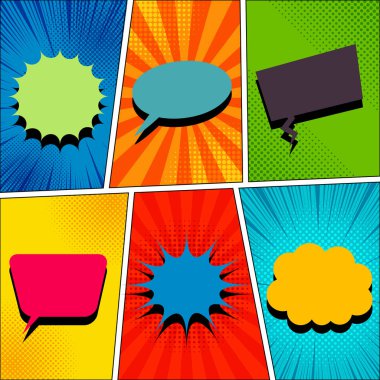 Çizgi roman sayfası şablonu