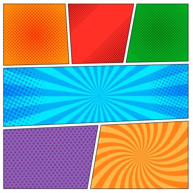 Pop Sanat kitap sayfa renkli arka plan