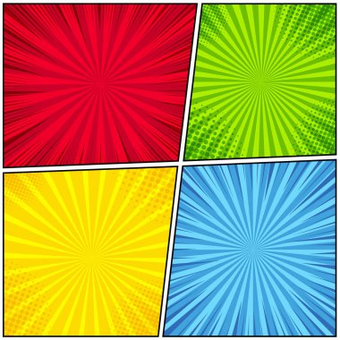 Çizgi roman sayfası şablonu