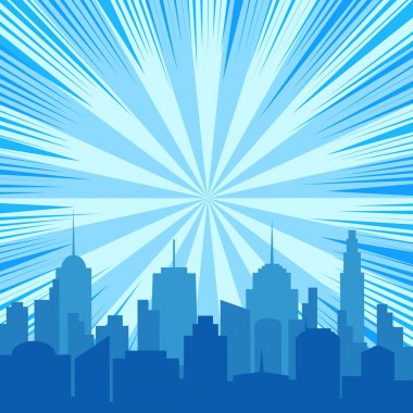 Renkli parlak çizgi roman şablonu