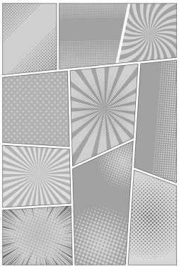 Çizgi roman sayfa tek renkli arka plan