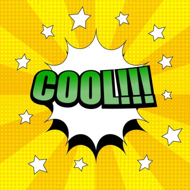 Komik parlak renkli şablonu