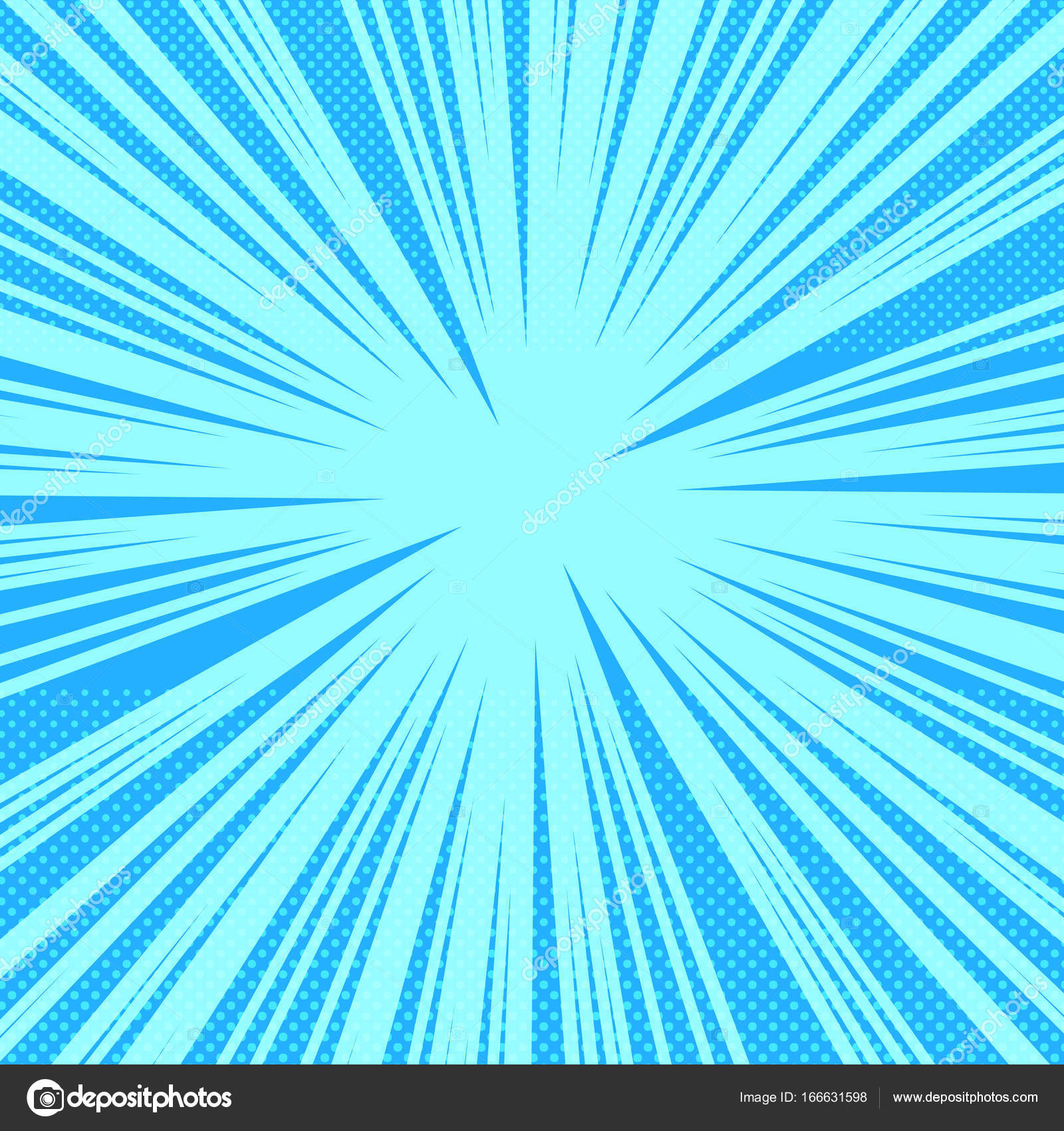 Página del cómic fondo azul brillante Vector de stock #166631598 de  ©Petersenurecoff.gmail.com, image size:1600x1700