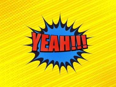 Çizgi roman parlak sarı arka plan