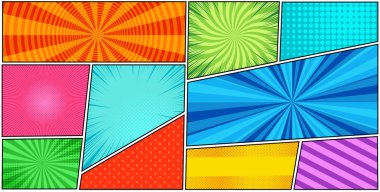 Çizgi roman sayfası arka planı