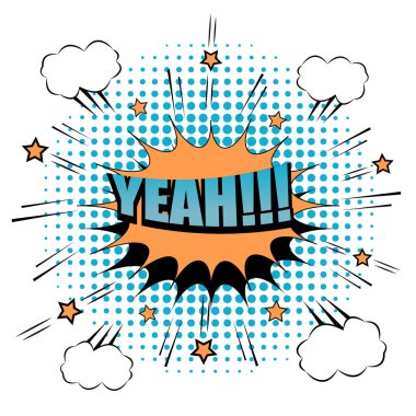 Komik Evet ifadeler arka plan