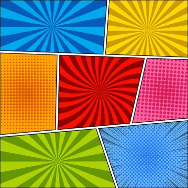 Çizgi roman renkli arka plan