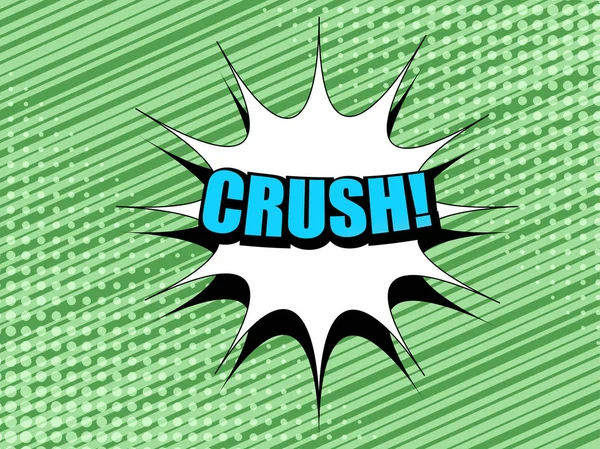 Comic Crush wording concept — Stock Vector