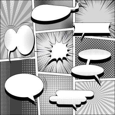 Çizgi roman tek renkli stil arka plan