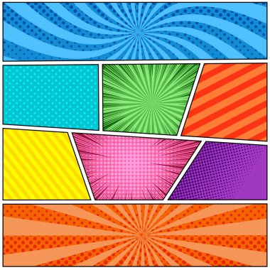 Çizgi roman sayfa parlak arka plan