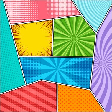 Çizgi roman sayfası arka planı