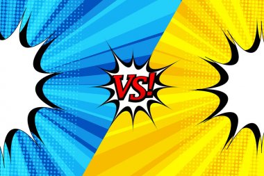 Komik düello parlak şablonu