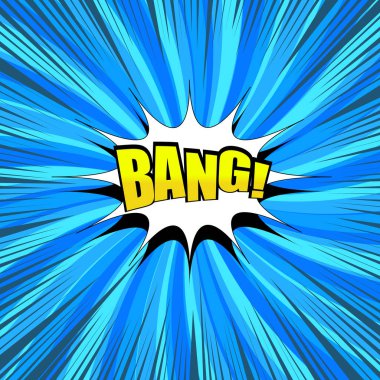 Komik sayfa kitap mavi arka plan