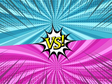 Komik düello yatay arka plan