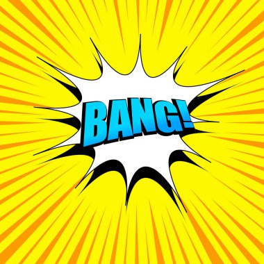 Komik patlayıcı duygusal sarı arka plan