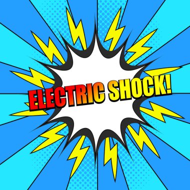 Komik elektrik çarpması ifadeler dinamik şablonu