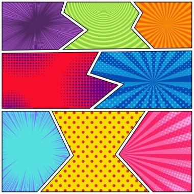 Çizgi roman sayfası şablonu