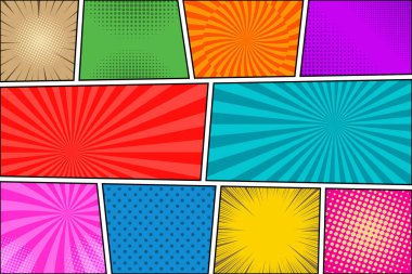 Çizgi roman renkli arka plan