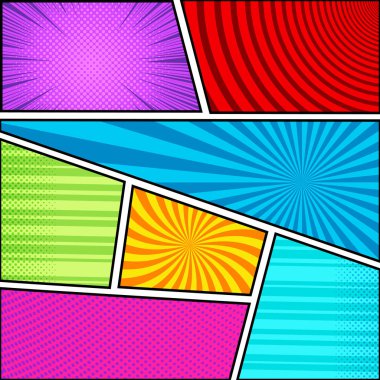 Çizgi roman sayfası arka planı