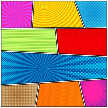 Çizgi roman sayfası arka planı