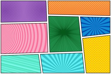 Çizgi roman parlak kompozisyon