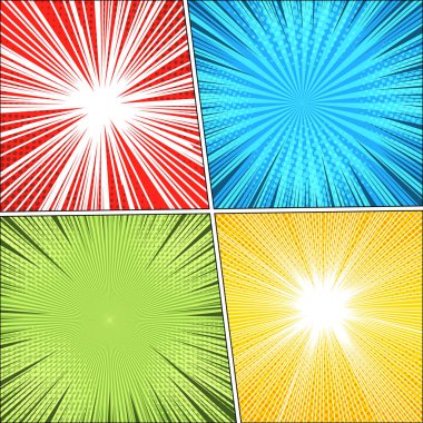 Çizgi roman sayfası şablonu