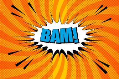 Komik sayfa dinamik turuncu arka plan