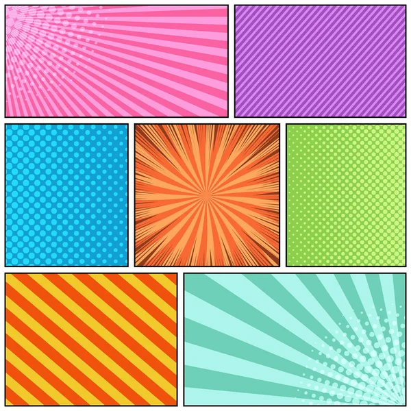 Comic page bright background — Stock Vector