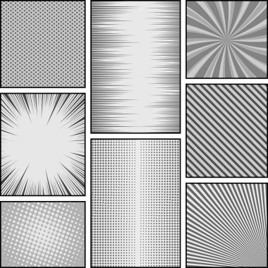 Çizgi roman retro şablonu