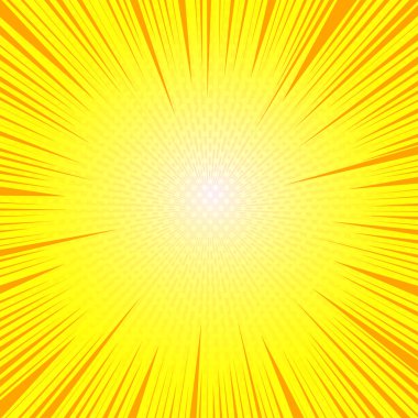 Komik parlak güneşli arkaplan